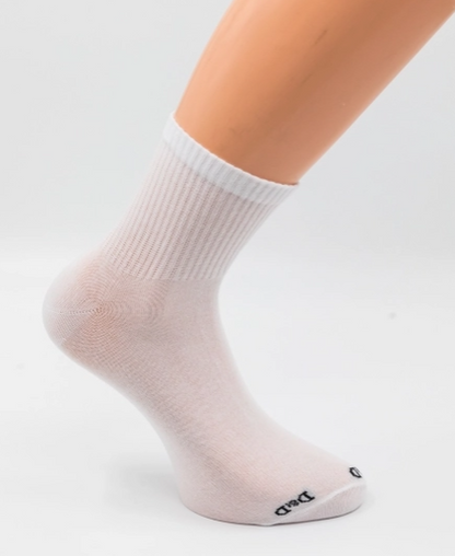 D&D Tennissokker i Bomuld (3-pak – Hvid, Sort & Grå)