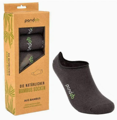 Pandoo Bambus Ankelsokker (6-pak – Sort, Hvid & Grå)