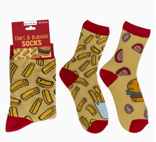 Fries & burgers sokker 1 par