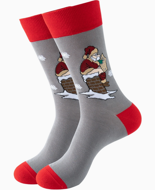 Snazzy Santa julestrømper – Julemanden på skorstenen 🎄