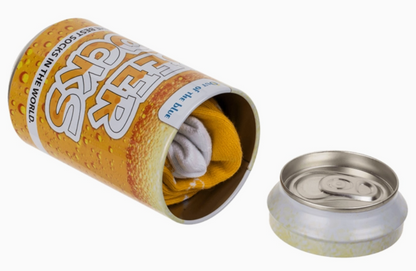 Beer Socks i Dåse – Sjove ølstrømper i gave­dåse - 1 par